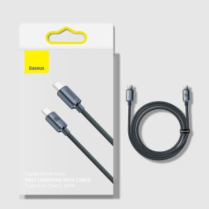 Kabel przewód do szybkiego ładowania i transferu danych USB-C USB-C 100W 2m niebieski - obrazek 1