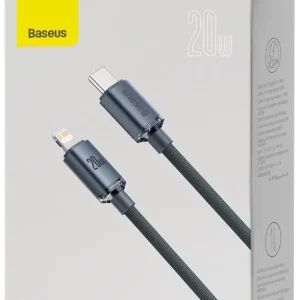 Kabel USB Baseus USB-C - Lightning 1.2 m Czarny - obrazek 1